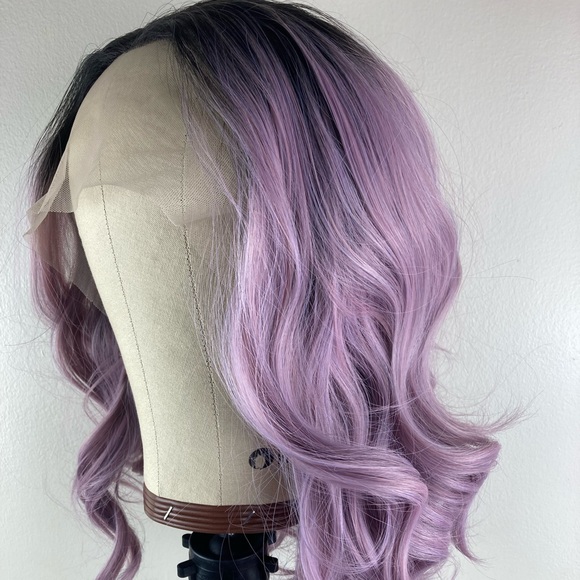 Short Bob Purple Hair Wig